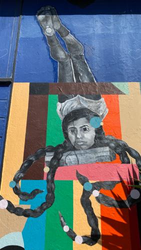 Exterior shot of the stud bar in San Francisco, CA. Image captured in June of 2020 during the COVID pandemic while San Francisco was still shutdown. The exterior of the building is covered in graffiti and murals by various queer artists.